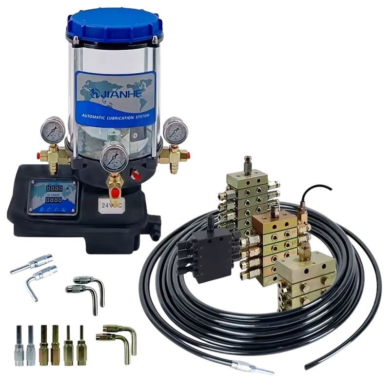 Bơm mỡ tự động cối trộn